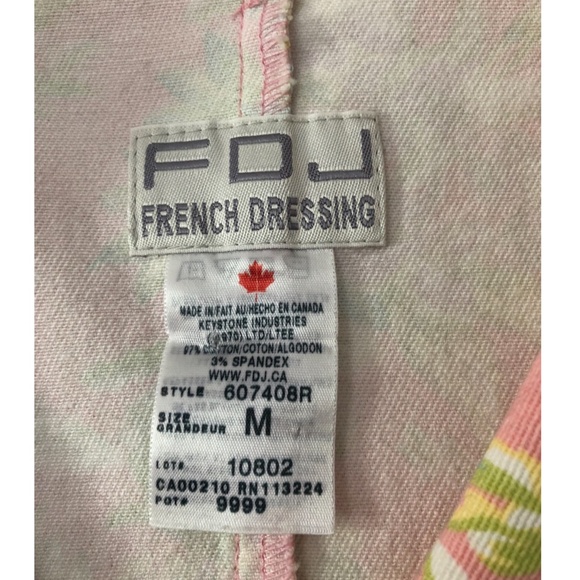 Vintage 90s FDJ  pastel flowers denim blazer jacket made in Canada EUC - Picture 5 of 7